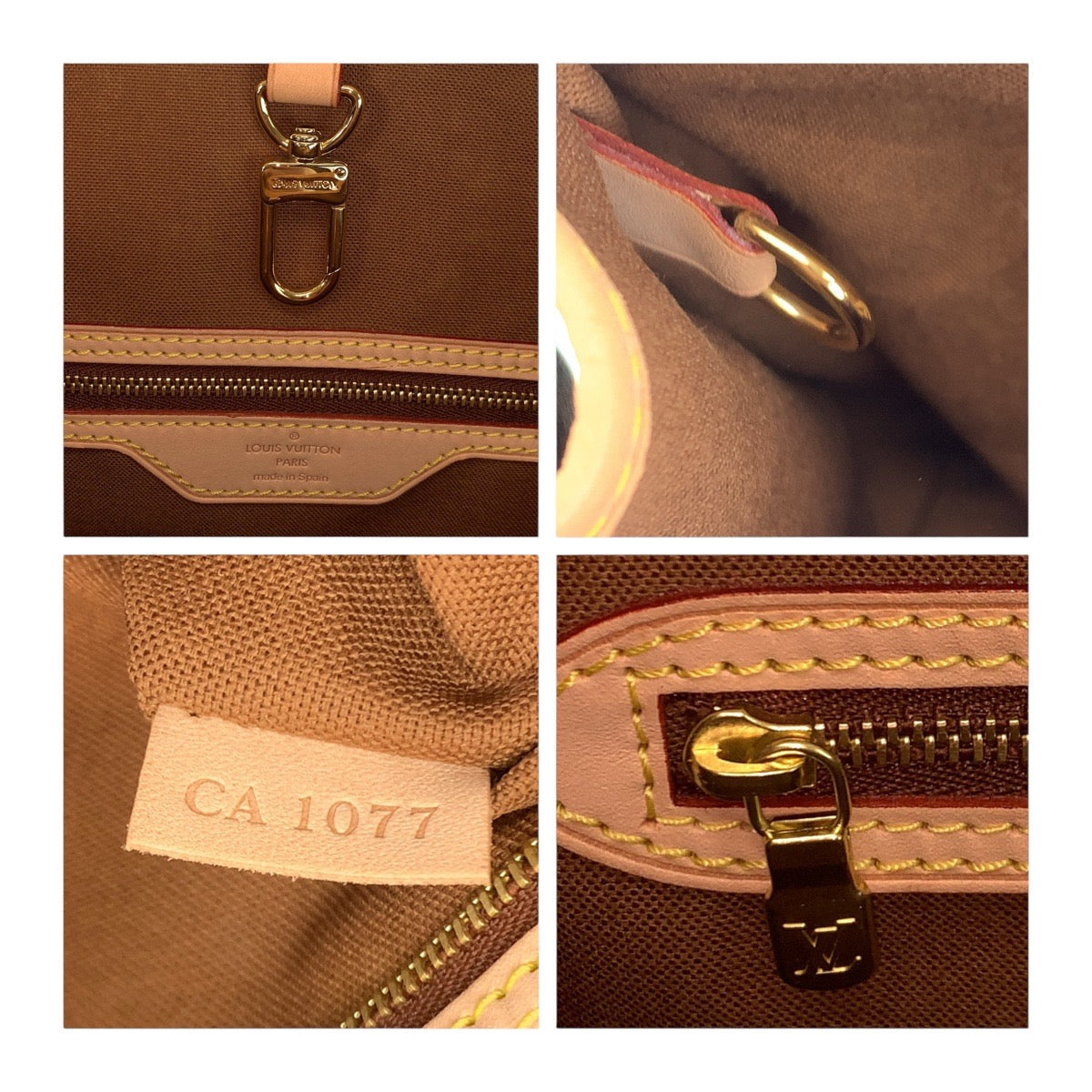 14635
LOUIS VUITTON ルイヴィトン モノグラム バティニョール オリゾンタル ブラウン ゴールド金具 PVC M51154 トートバッグ ショルダーバッグ  レディース