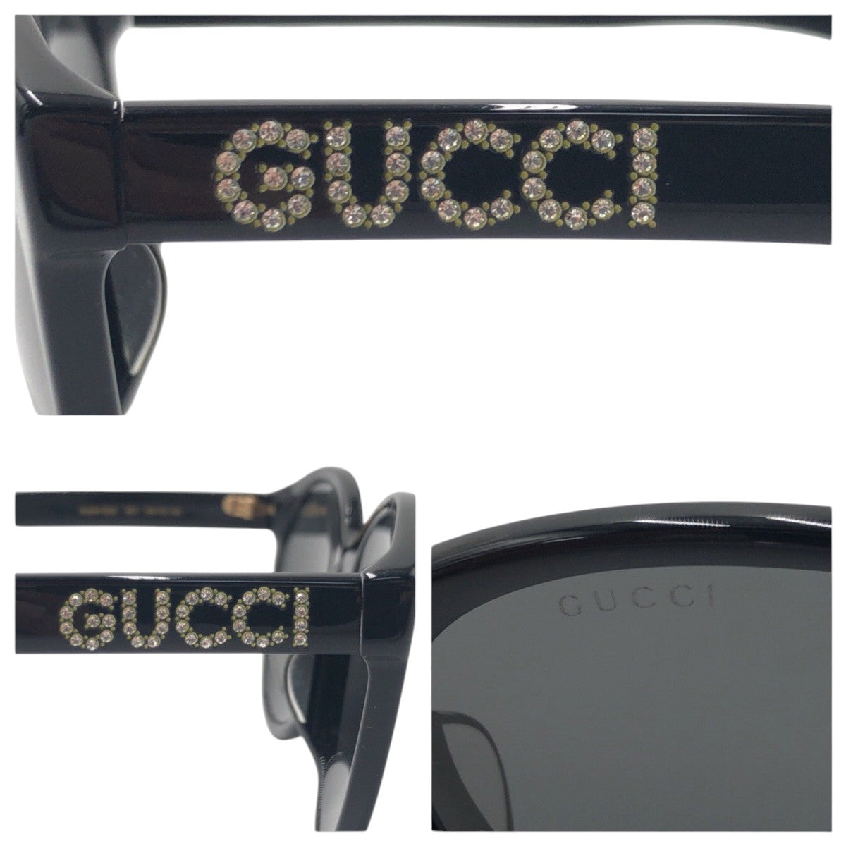14643
GUCCI グッチ ラインストーン ブラック 黒 プラスチック GG0419 SA 001 5618 145 サングラス 男女兼用 ボストン  メンズ