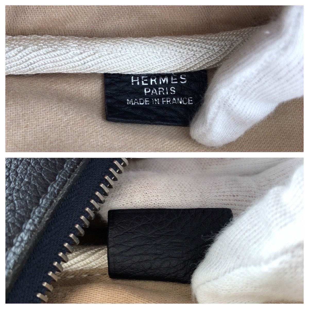 14646
HERMES エルメス ヴィクトリア 50 ネイビー シルバー金具 トリヨンクレマンス ボストンバッグ 男女兼用 E刻印  レディース