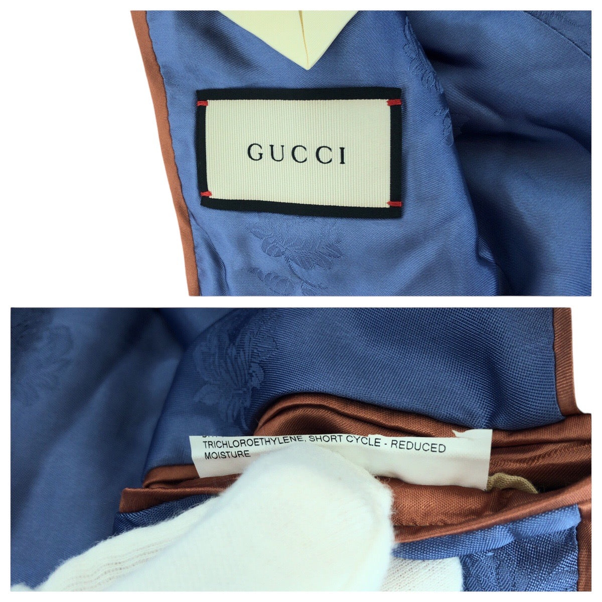14647
GUCCI グッチ 千鳥柄 ビーズ刺繍 クワガタ M-Lサイズ程度 レッド ウール / レーヨン / シルク 484575 Z403G テーラードジャケット  メンズ