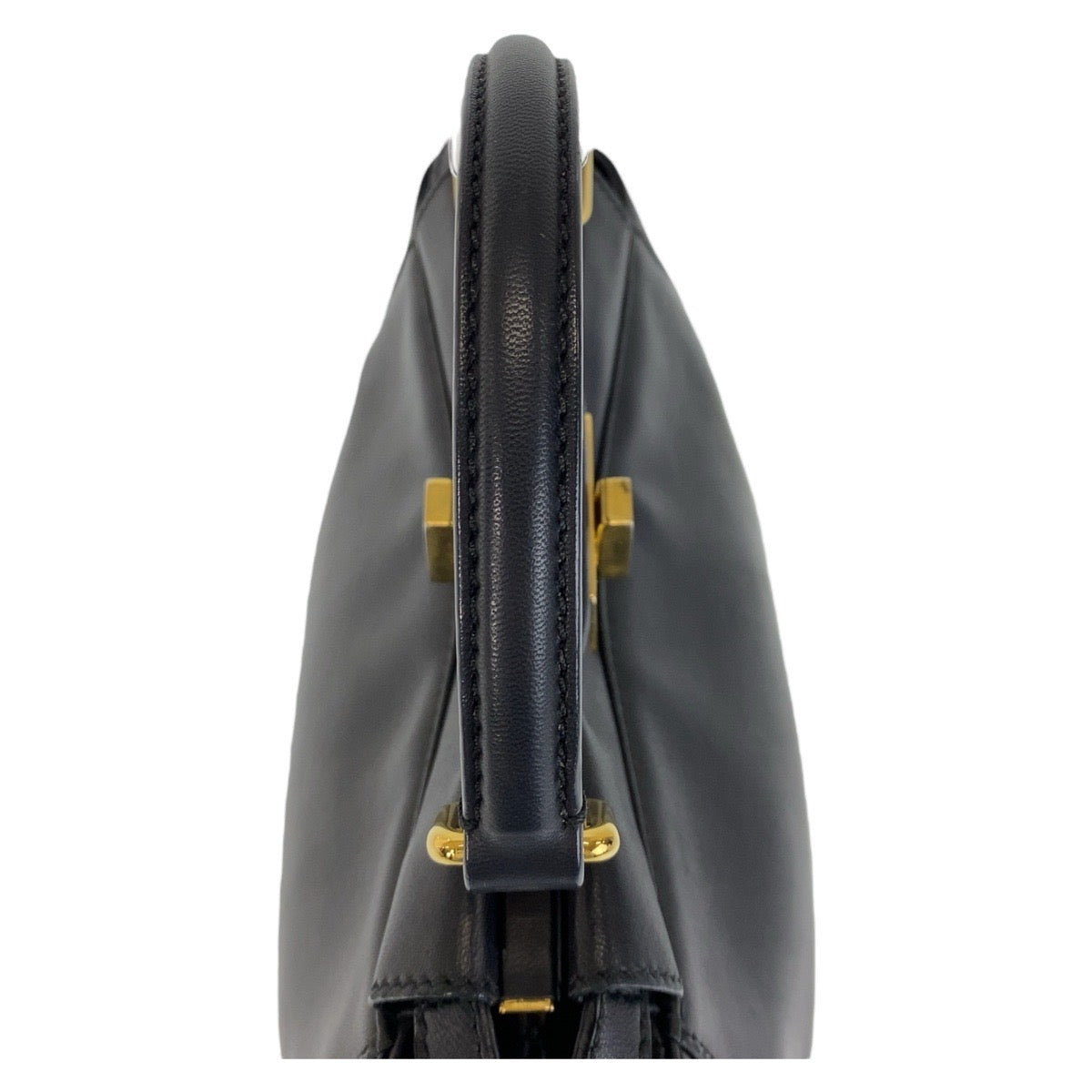 14652
FENDI フェンディ ピーカブー ミニ ブラック 黒 ゴールド金具 レザー ハンドバッグ ショルダーバッグ 2way  レディース