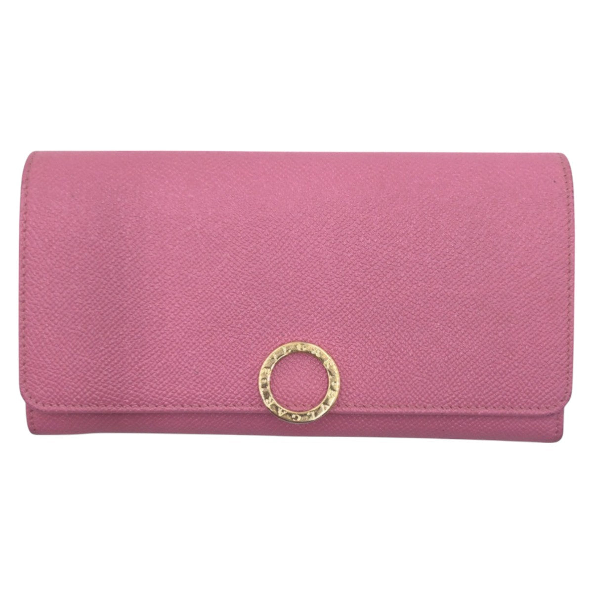 14654
BVLGARI ブルガリ ビーゼロ ピンク ゴールド金具 レザー 長財布 ロングウォレット  レディース