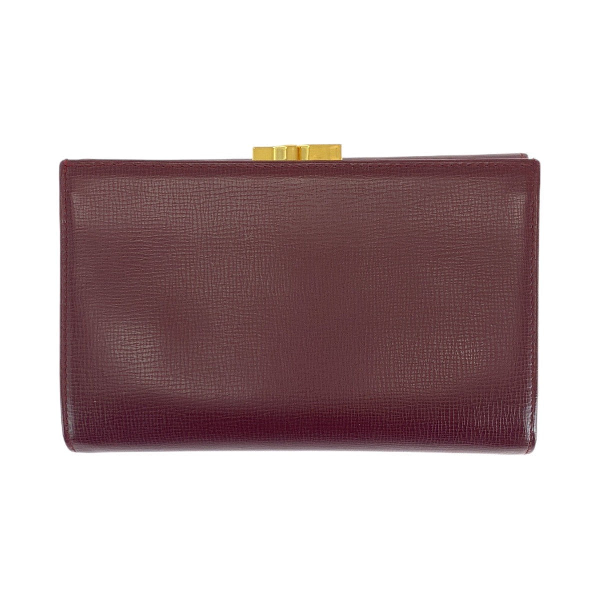 14655
CARTIER カルティエ マストライン ワインレッド ボルドー ゴールド金具 レザー 折財布 コンパクトウォレット  レディース