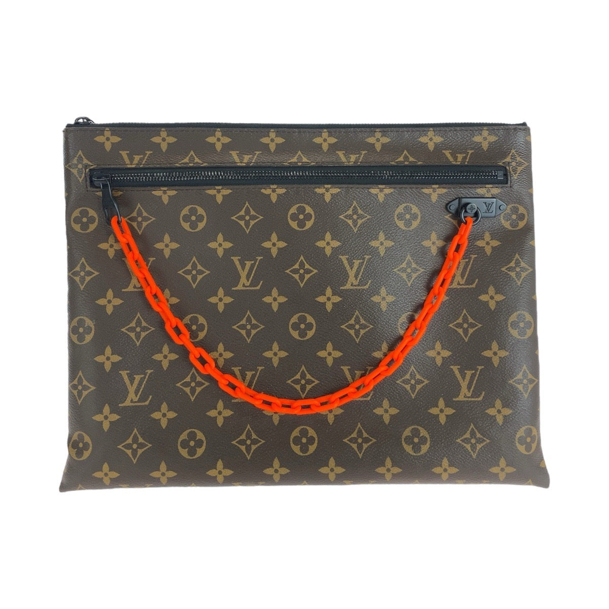 14656
LOUIS VUITTON ルイヴィトン モノグラム ソーラーレイ ポシェット ヴァージル アブロー ブラウン オレンジ PVC M44484 クラッチバッグ 男女兼用  メンズ