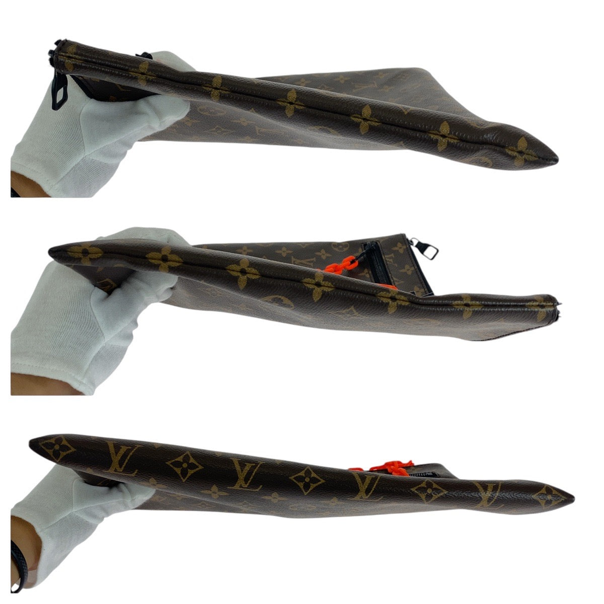 14656
LOUIS VUITTON ルイヴィトン モノグラム ソーラーレイ ポシェット ヴァージル アブロー ブラウン オレンジ PVC M44484 クラッチバッグ 男女兼用  メンズ