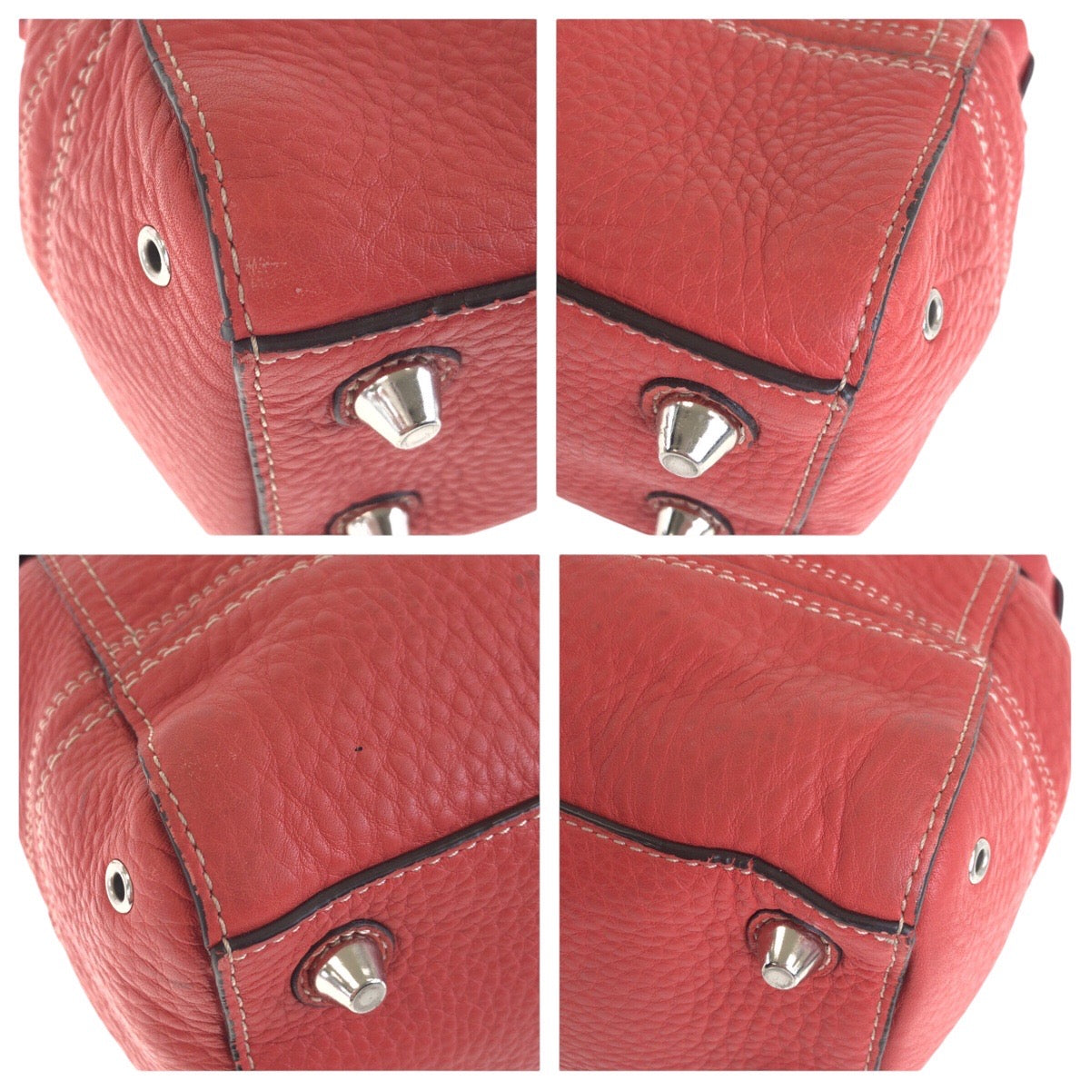 14659
COACH コーチ ピンク シルバー金具 レザー トートバッグ ショルダーバッグ  レディース AB5