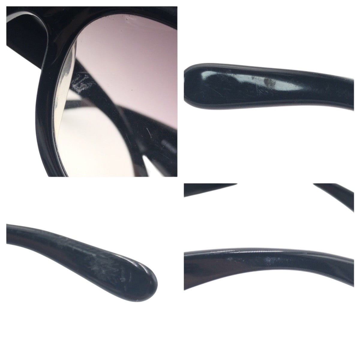 14669
Givenchy ジバンシー ブラック 黒 プラスチック SGV638 COL.700X サングラス 男女兼用 バタフライ  レディース