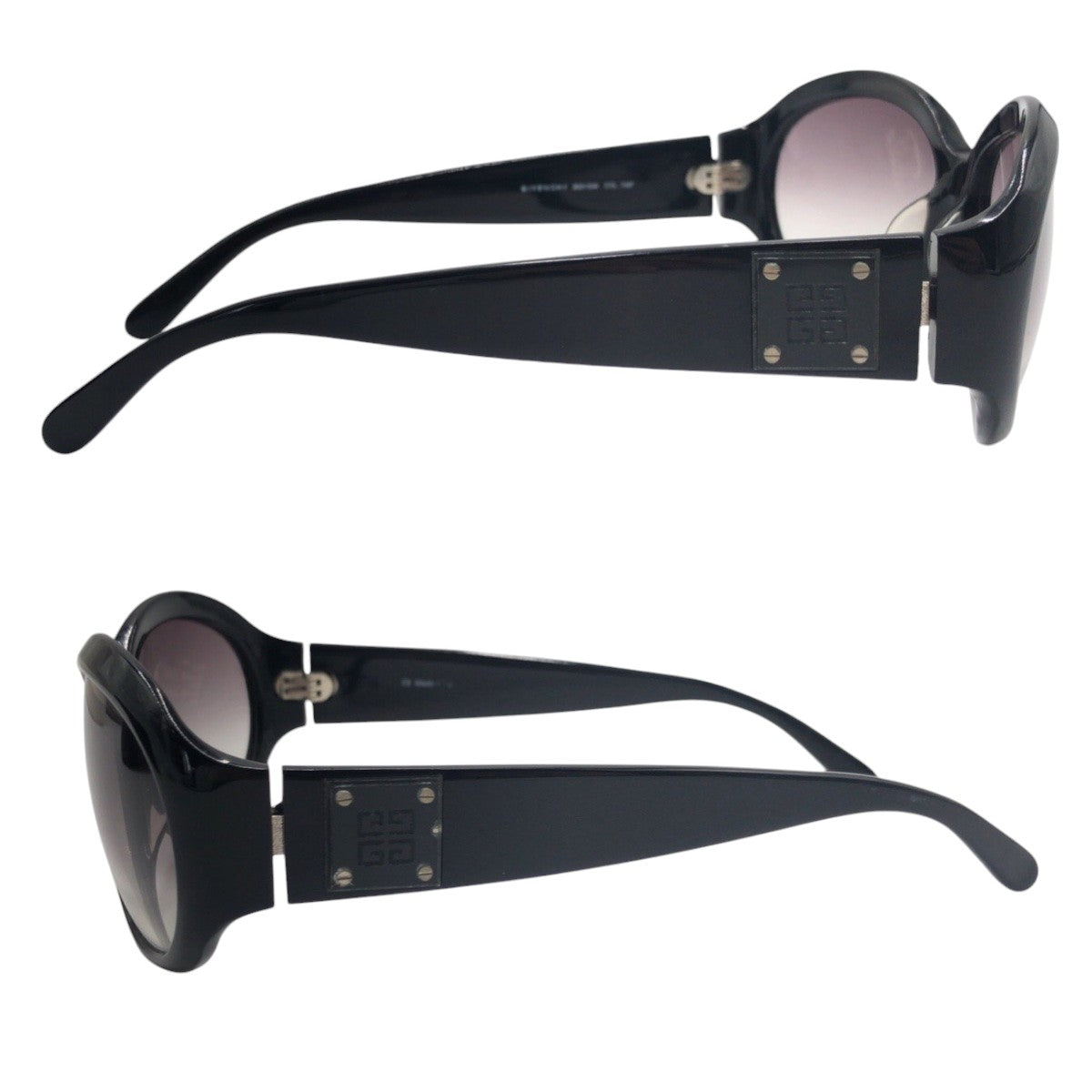 14669
Givenchy ジバンシー ブラック 黒 プラスチック SGV638 COL.700X サングラス 男女兼用 バタフライ  レディース