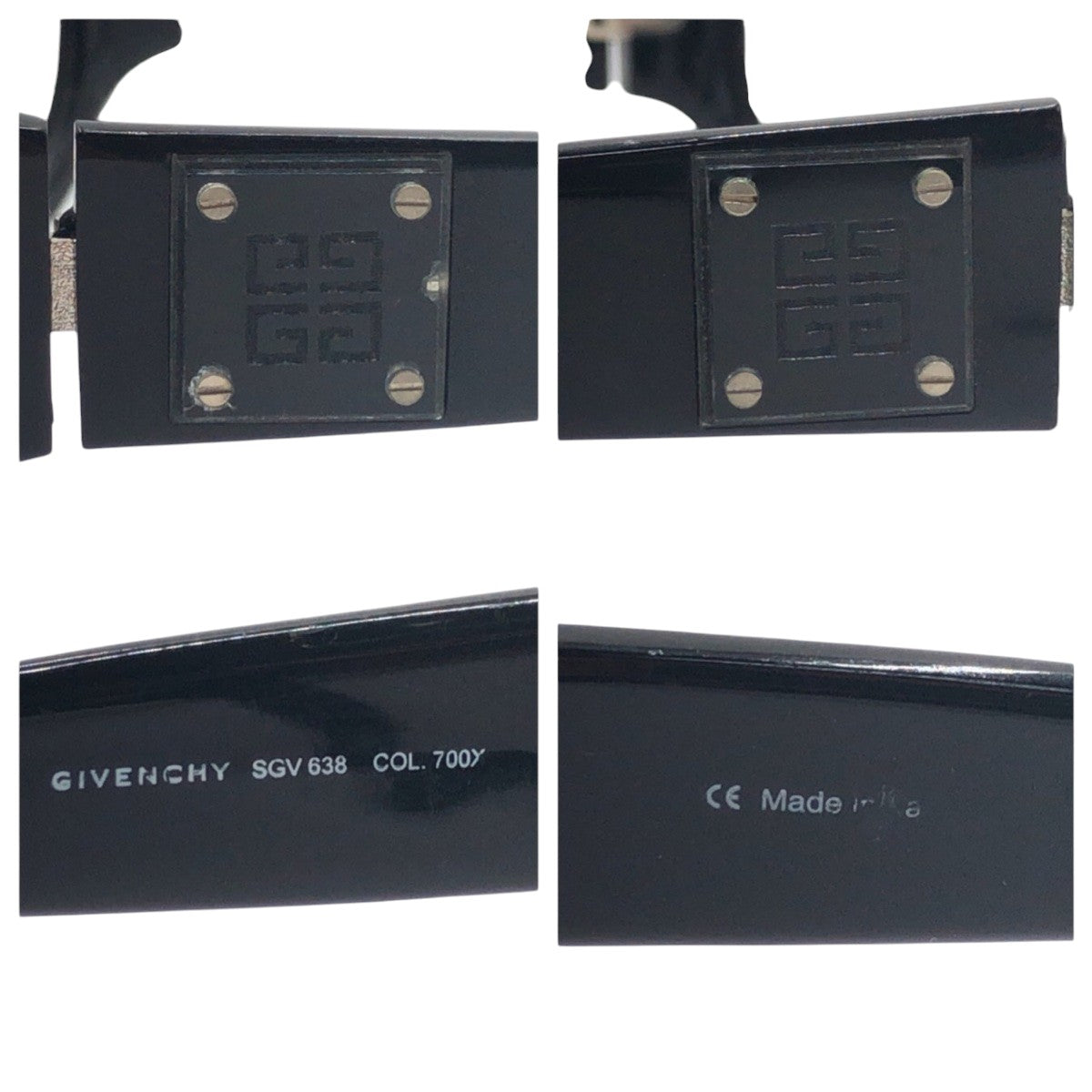 14669
Givenchy ジバンシー ブラック 黒 プラスチック SGV638 COL.700X サングラス 男女兼用 バタフライ  レディース