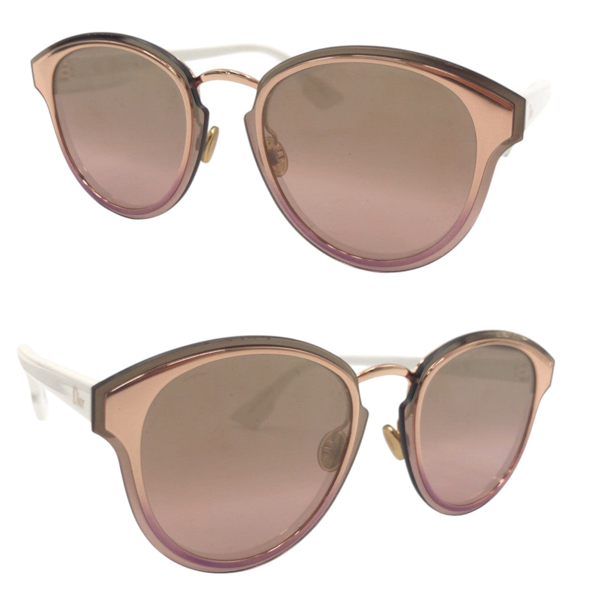 14670
Dior ディオール ミラー ブラウン ホワイト メタル HS3 24SWO 6511 150 サングラス 男女兼用 ウェリントン  レディース