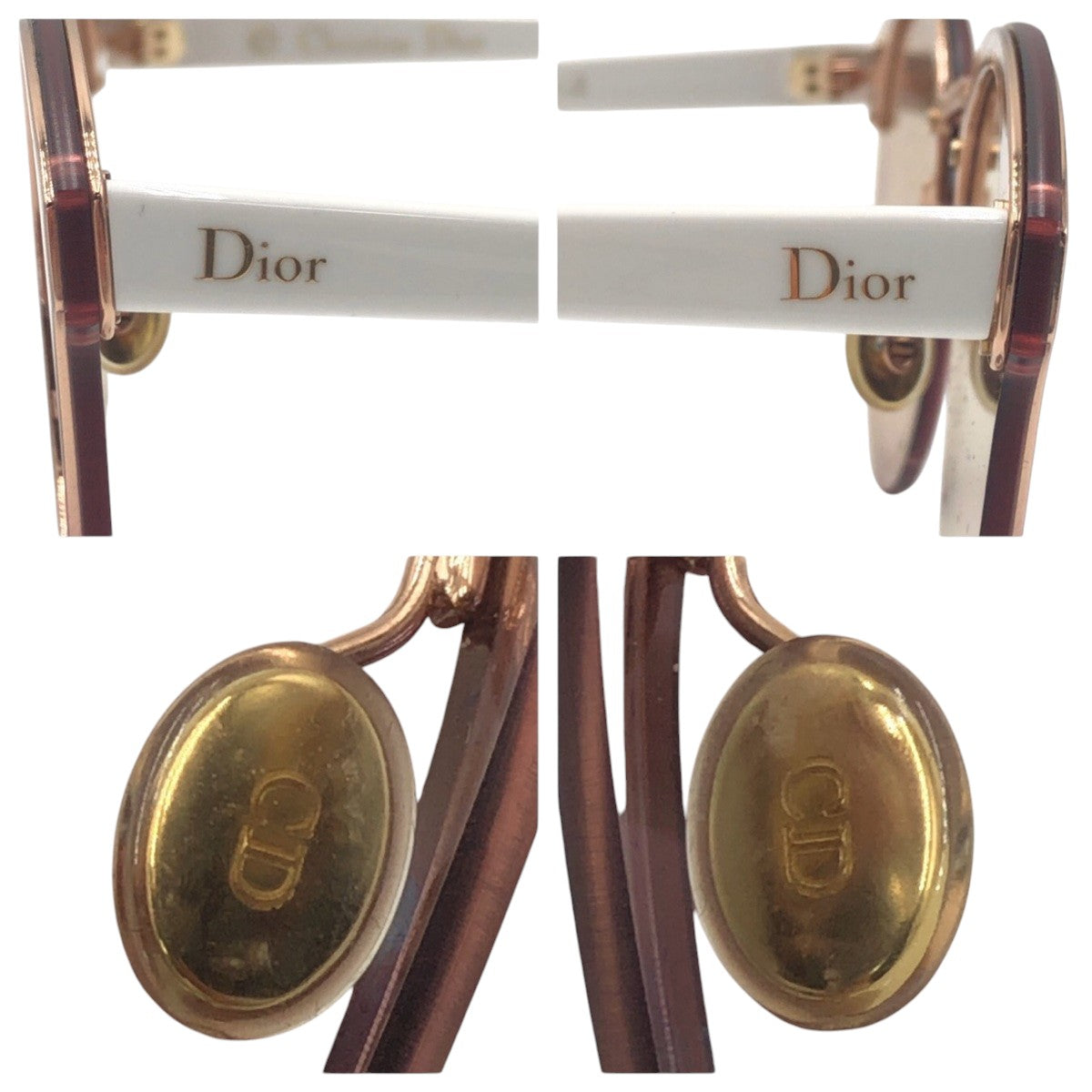 14670
Dior ディオール ミラー ブラウン ホワイト メタル HS3 24SWO 6511 150 サングラス 男女兼用 ウェリントン  レディース
