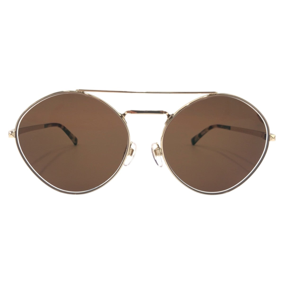 14671
VALENTINO ヴァレンティノ スタッズ ブラウン ゴールド メタル VA2036 3003/5A 6117 140 2N サングラス メガネフレーム 男女兼用 ラウンド  メンズ