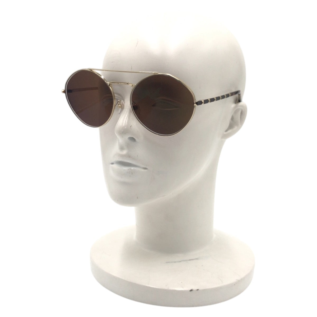 14671
VALENTINO ヴァレンティノ スタッズ ブラウン ゴールド メタル VA2036 3003/5A 6117 140 2N サングラス メガネフレーム 男女兼用 ラウンド  メンズ