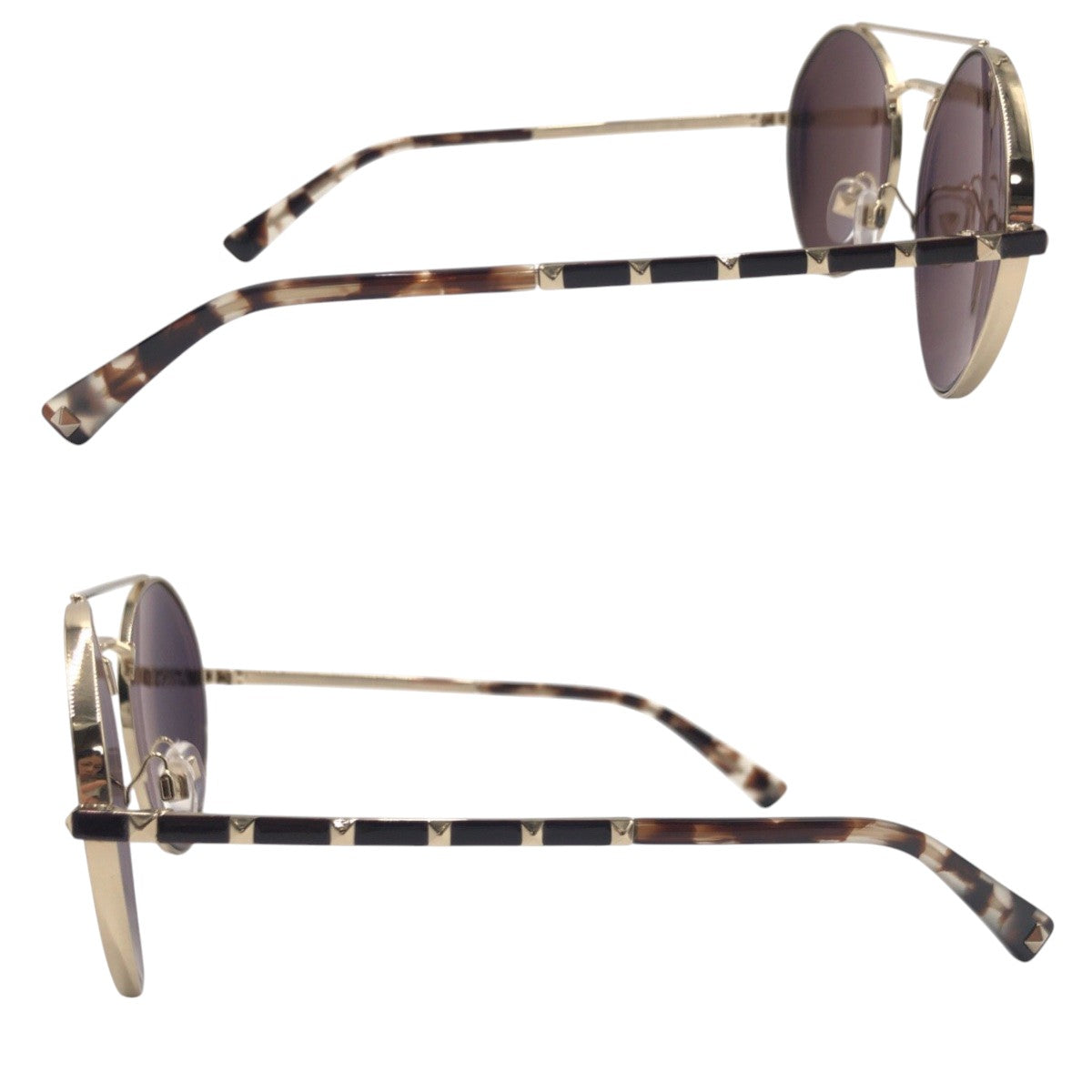 14671
VALENTINO ヴァレンティノ スタッズ ブラウン ゴールド メタル VA2036 3003/5A 6117 140 2N サングラス メガネフレーム 男女兼用 ラウンド  メンズ