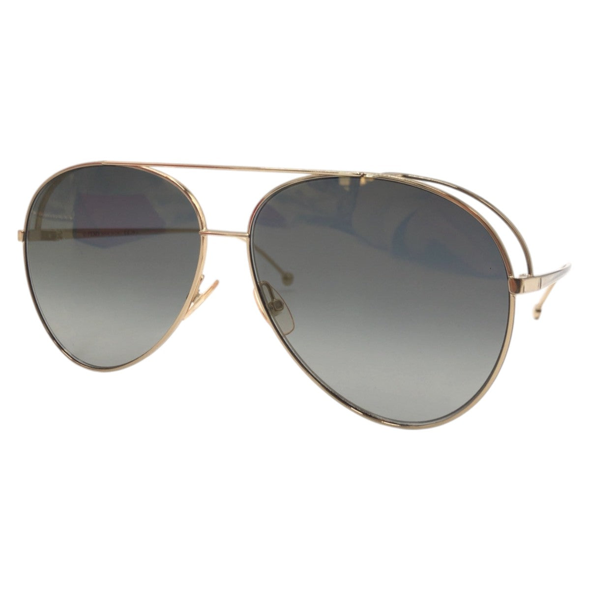 14672
FENDI フェンディ ゴールド ブラック 黒 メタル FF0286/S J5GFQ 6313 135 サングラス 男女兼用 ティアドロップ  メンズ