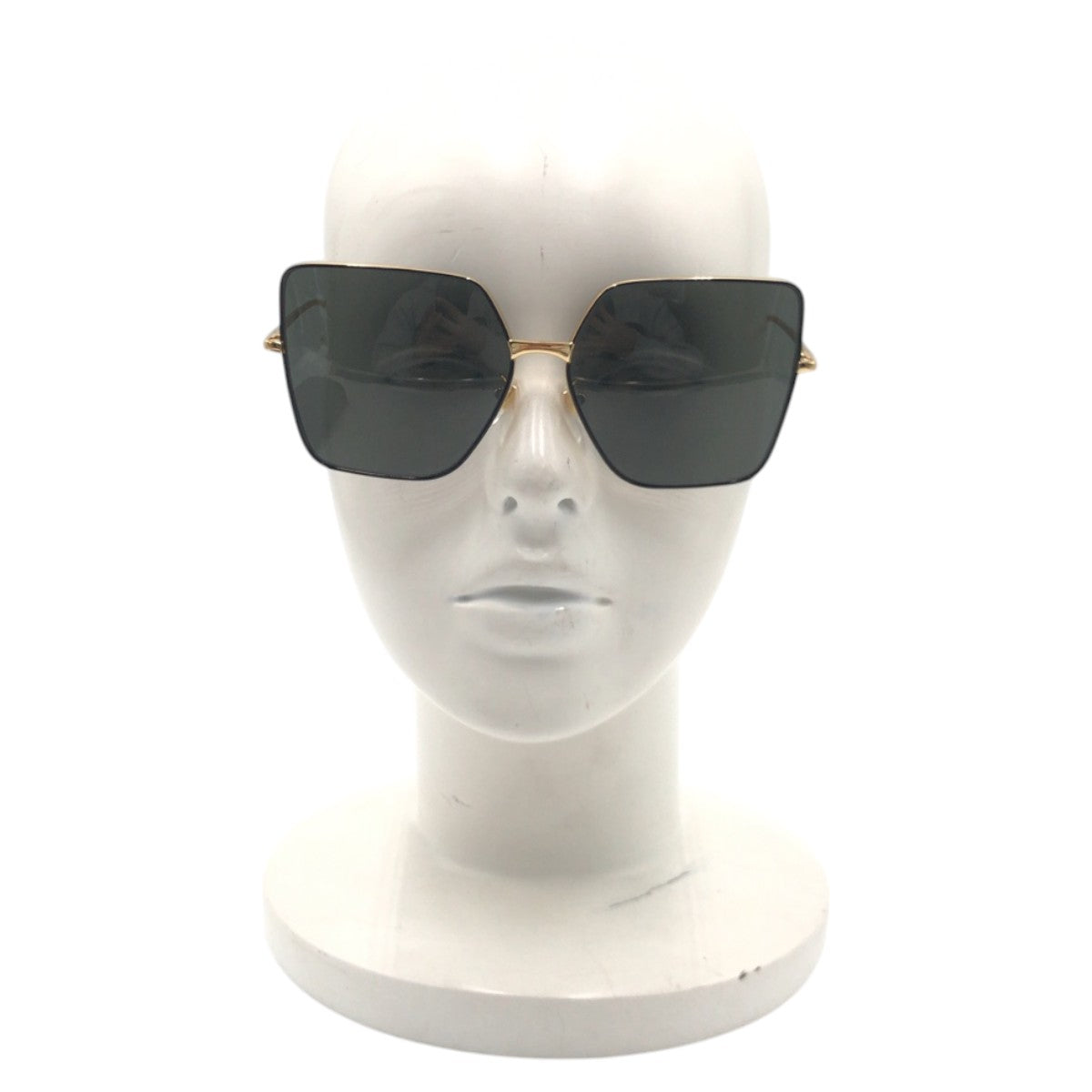 14673
GUCCI グッチ GGロゴ 男女兼用 ブラック 黒 ゴールド メタル GG0436S 002 6114 140 cat.3 サングラス バタフライ  レディース