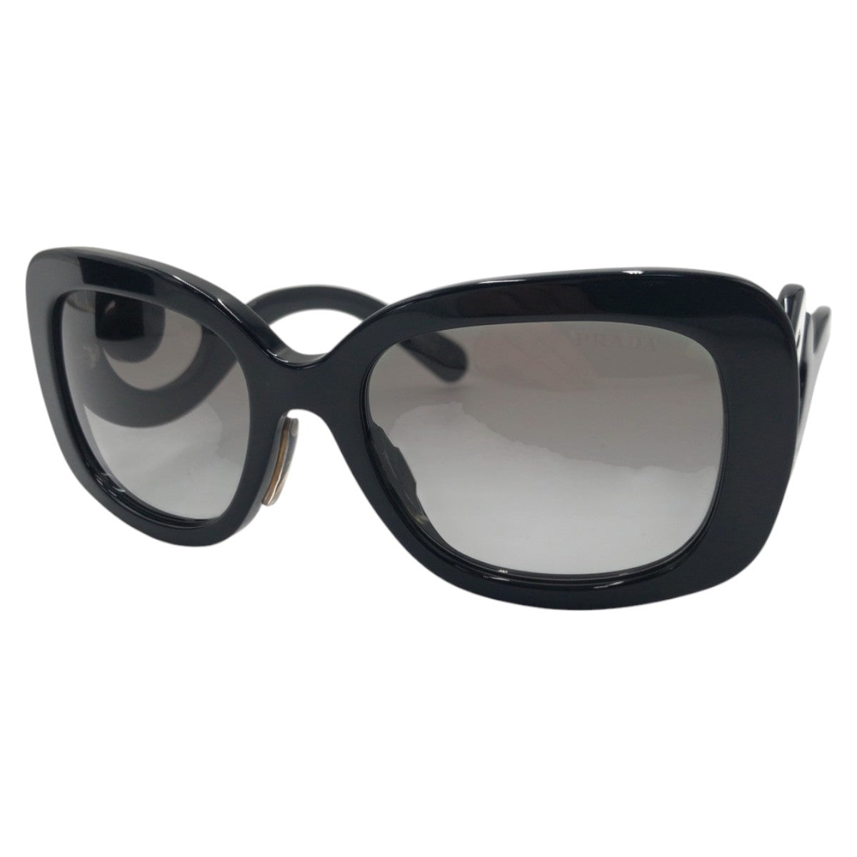 14675
PRADA プラダ ミニマル バロック ブラック 黒 プラスチック SPR270 5419 1AB 3M1 135 2N サングラス スクエア  レディース