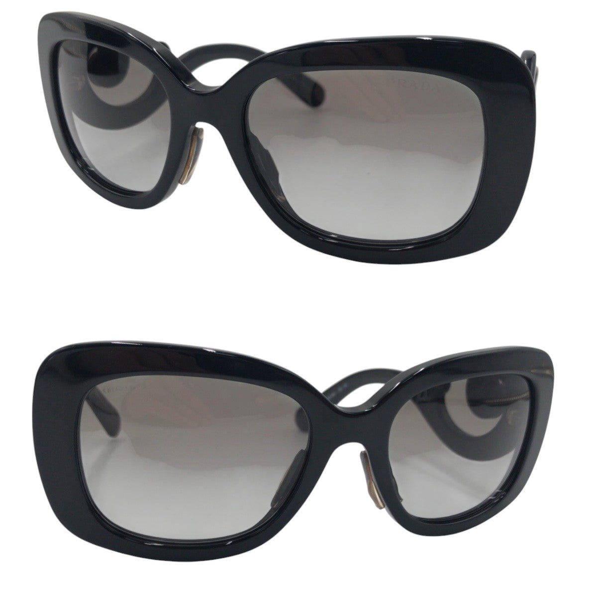 14675
PRADA プラダ ミニマル バロック ブラック 黒 プラスチック SPR270 5419 1AB 3M1 135 2N サングラス スクエア  レディース