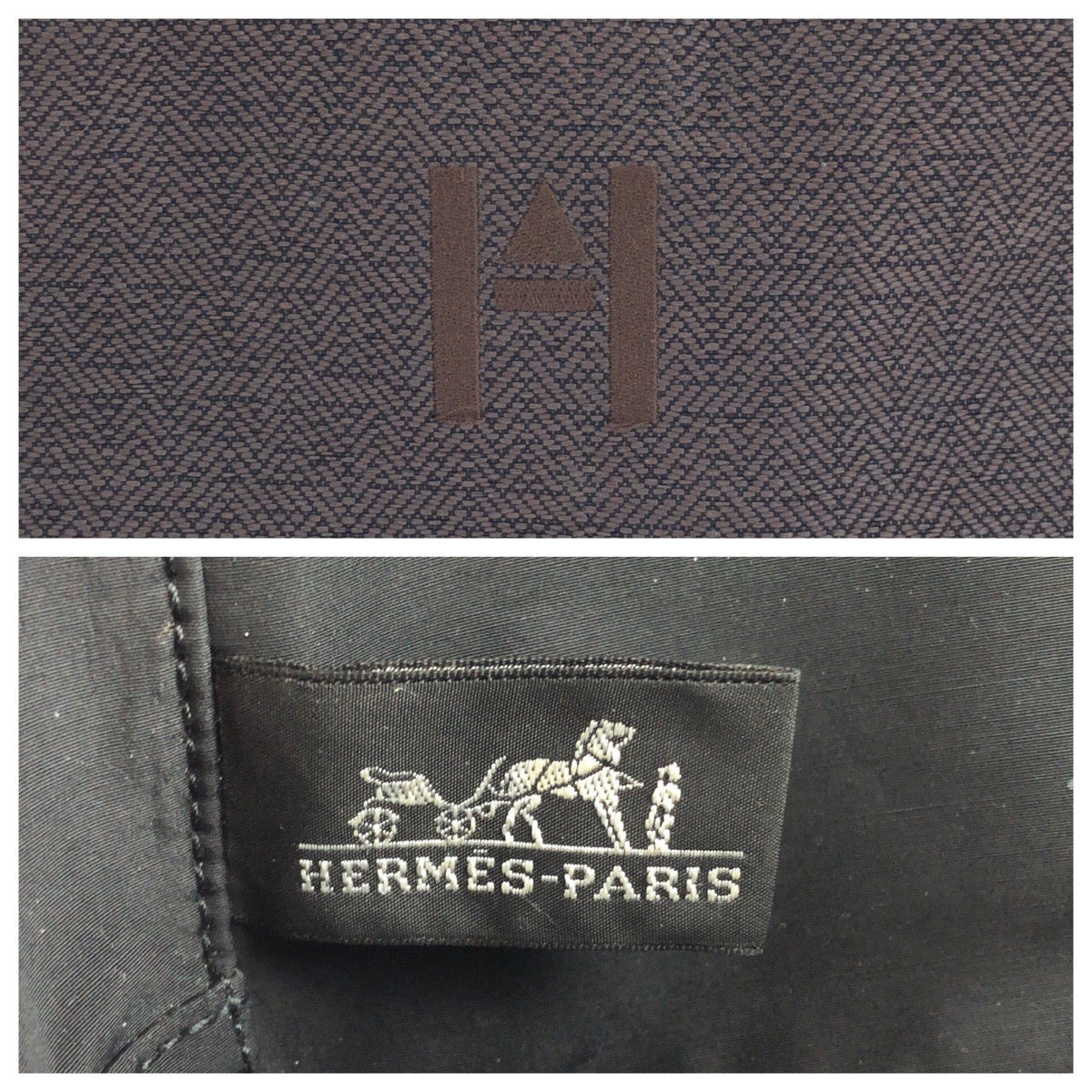 14676
HERMES エルメス グローブトロッターMM 男女兼用 ブラウン シルバー金具 トワルシェブロン ポーチ セカンドバッグ  レディース ABP29