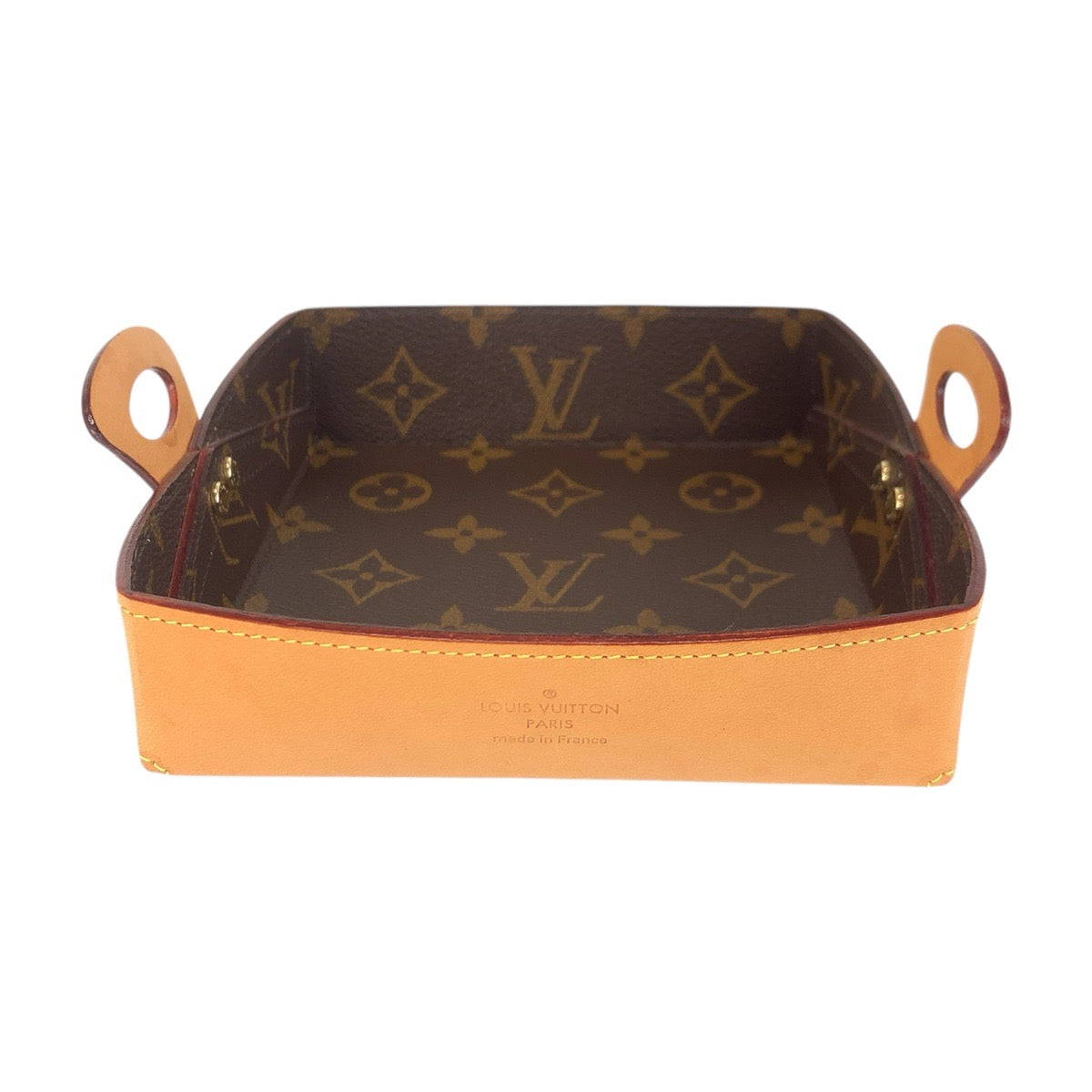 14679
LOUIS VUITTON ルイヴィトン モノグラム ブラウン PVC / レザー アクセサリートレイ 小物れ ケース 男女兼用  メンズ