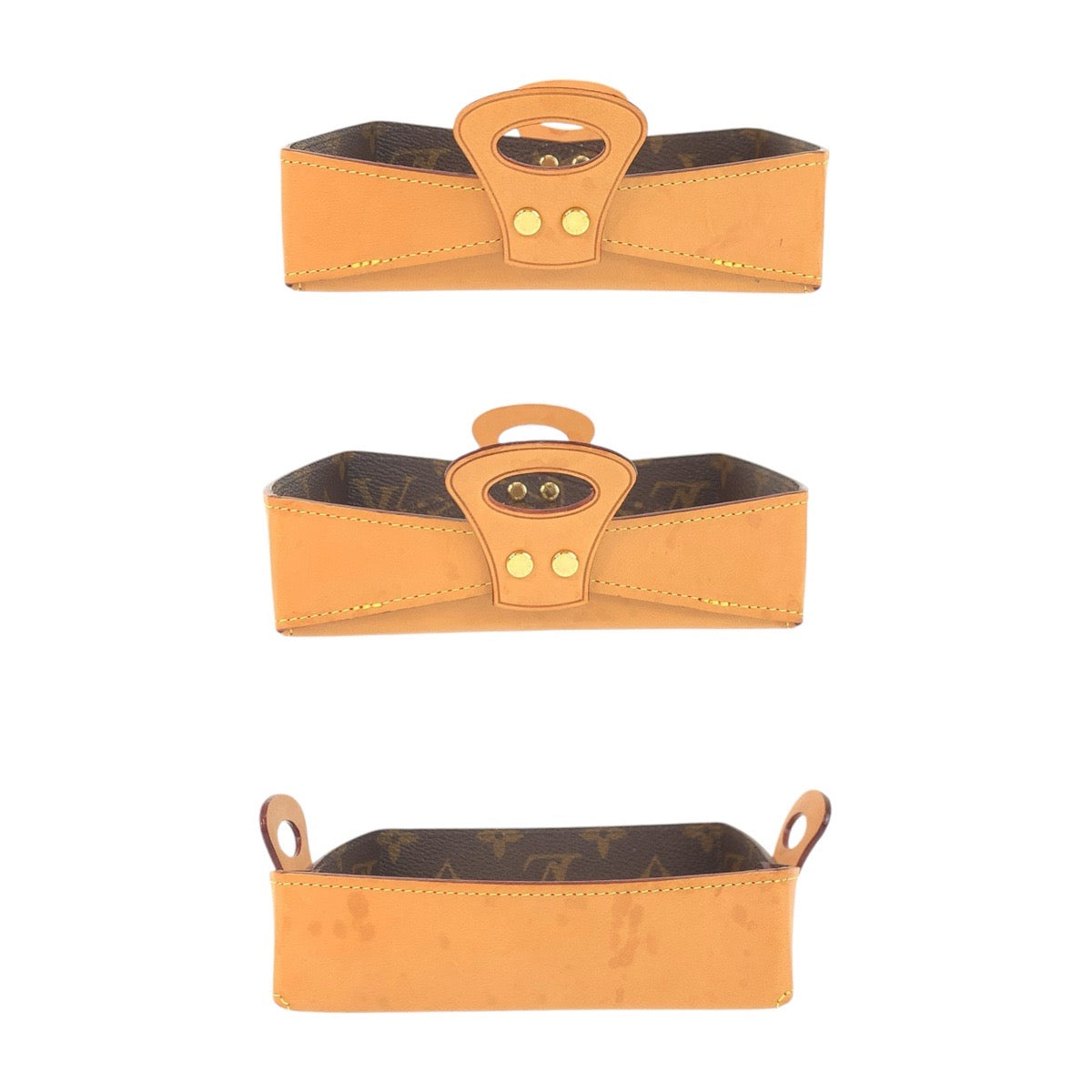 14679
LOUIS VUITTON ルイヴィトン モノグラム ブラウン PVC / レザー アクセサリートレイ 小物れ ケース 男女兼用  メンズ