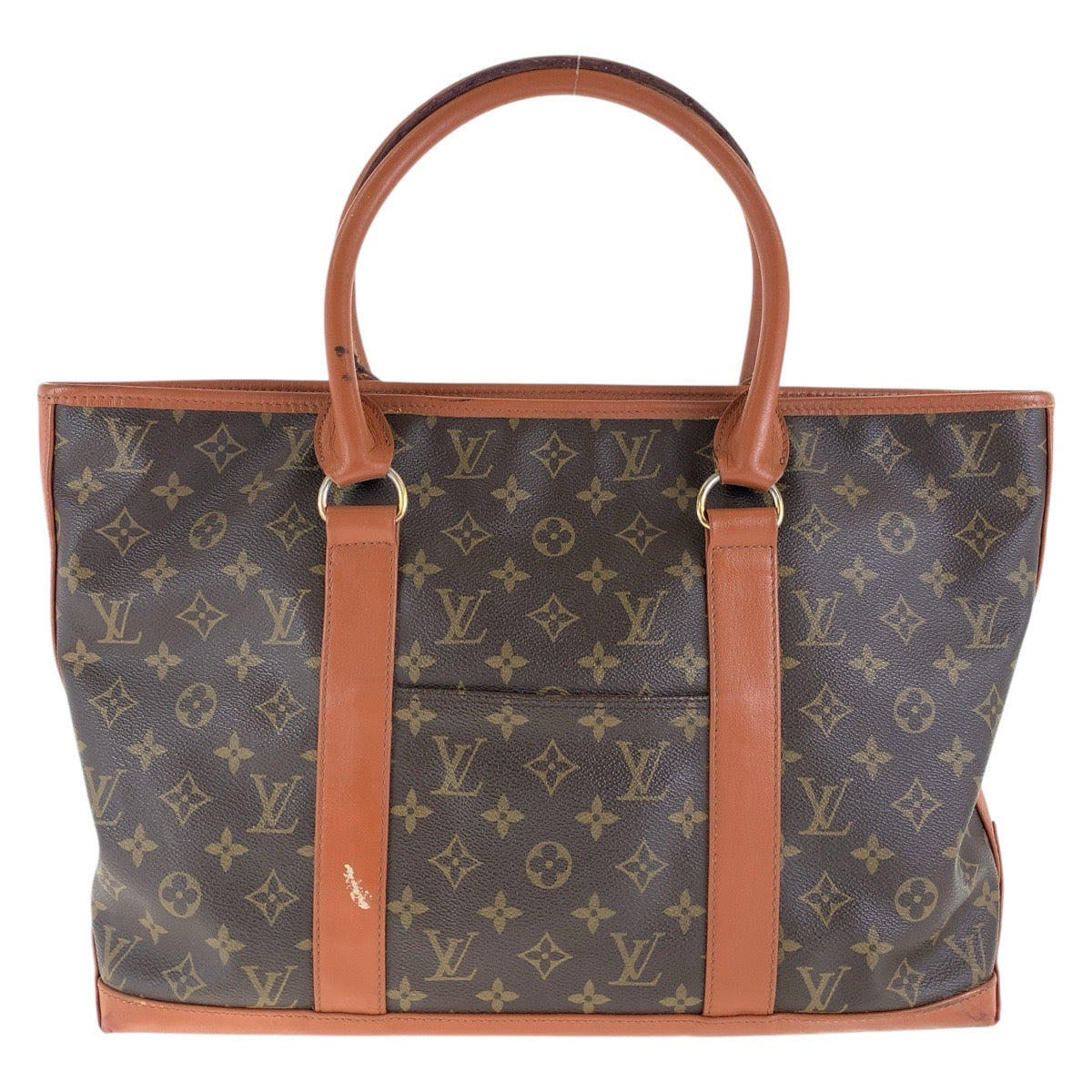 14680
LOUIS VUITTON ルイヴィトン モノグラム ウィークエンドPM ブラウン ゴールド金具 PVC / レザー M42425 トートバッグ ショルダーバッグ  レディース