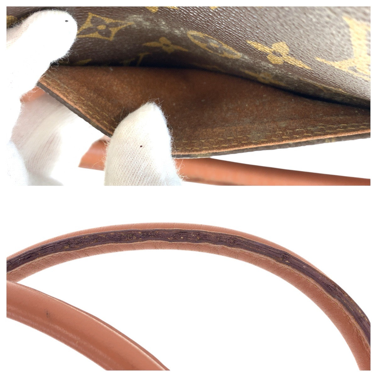 14680
LOUIS VUITTON ルイヴィトン モノグラム ウィークエンドPM ブラウン ゴールド金具 PVC / レザー M42425 トートバッグ ショルダーバッグ  レディース