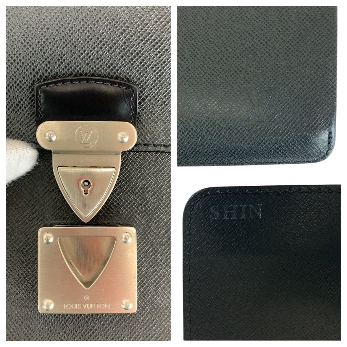 14681
LOUIS VUITTON ルイヴィトン タイガ ロブスト2 ブラック 黒 アルドワーズ シルバー金具 レザー M31042 ビジネスバッグ ブリーフケース  メンズ
