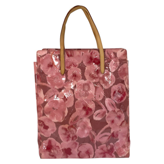 14682
LOUIS VUITTON ルイヴィトン イカットフラワー カタリーナNS ピンク ゴールド金具 ヴェルニ / レザー M90037 トートバッグ  レディース