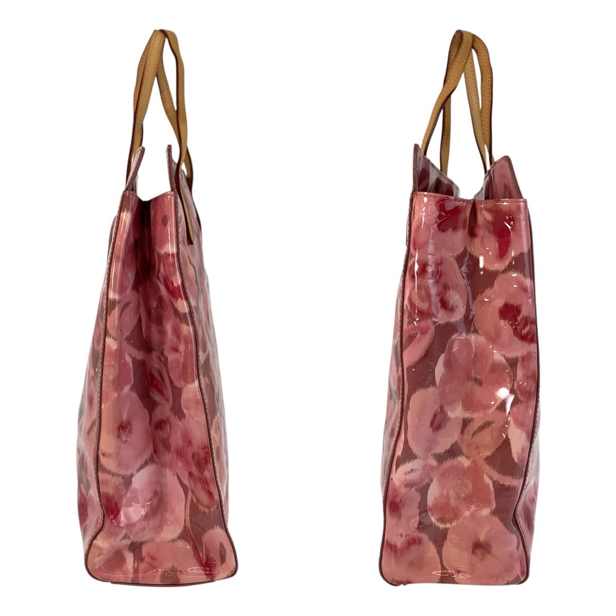 14682
LOUIS VUITTON ルイヴィトン イカットフラワー カタリーナNS ピンク ゴールド金具 ヴェルニ / レザー M90037 トートバッグ  レディース