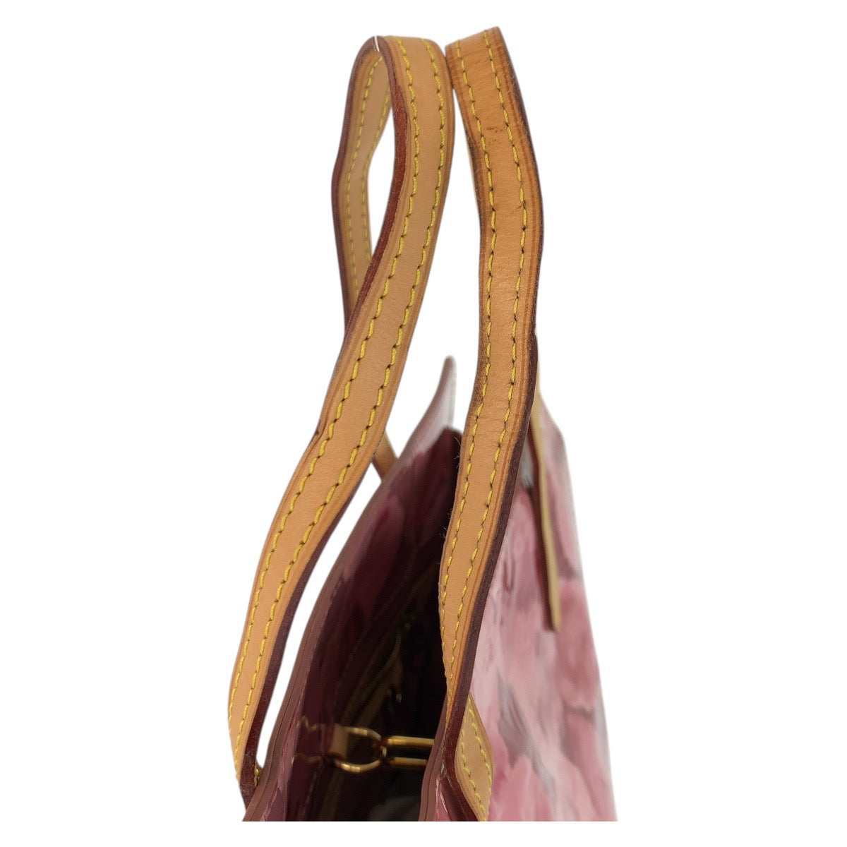 14682
LOUIS VUITTON ルイヴィトン イカットフラワー カタリーナNS ピンク ゴールド金具 ヴェルニ / レザー M90037 トートバッグ  レディース