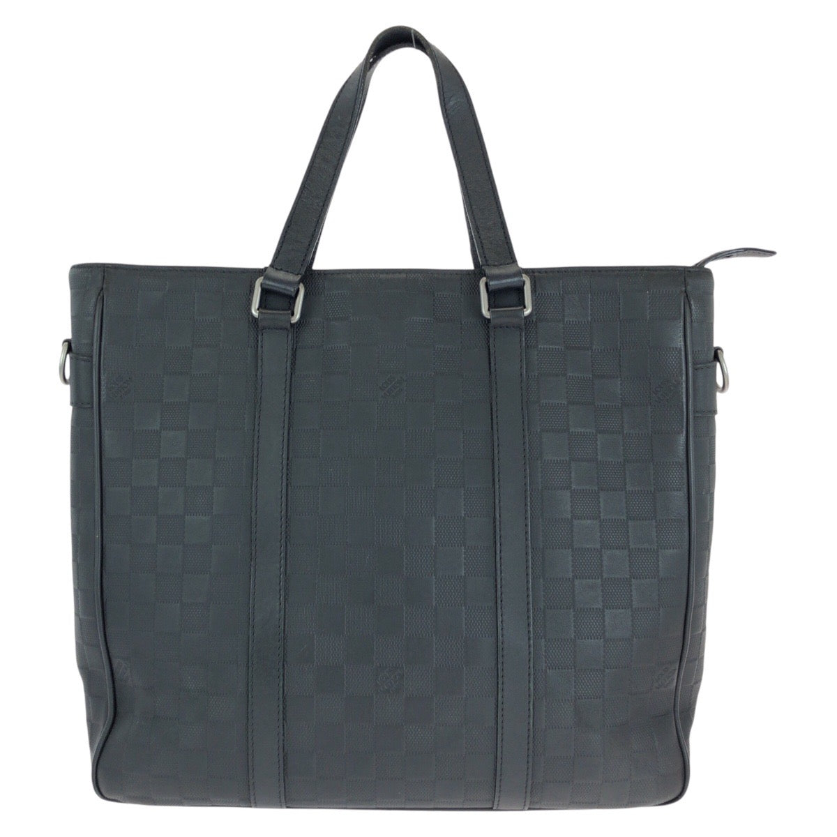 14689
LOUIS VUITTON ルイヴィトン ダミエ アンフィニ タダオ PM ブラック 黒 ガンメタ金具 レザー N41467 ビジネスバッグ トートバッグ  メンズ