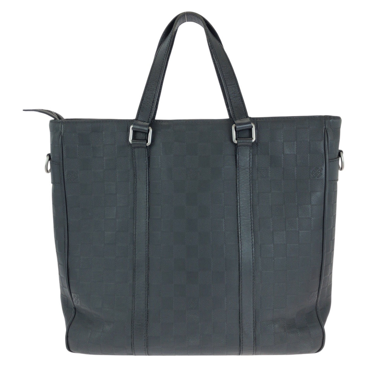14689
LOUIS VUITTON ルイヴィトン ダミエ アンフィニ タダオ PM ブラック 黒 ガンメタ金具 レザー N41467 ビジネスバッグ トートバッグ  メンズ