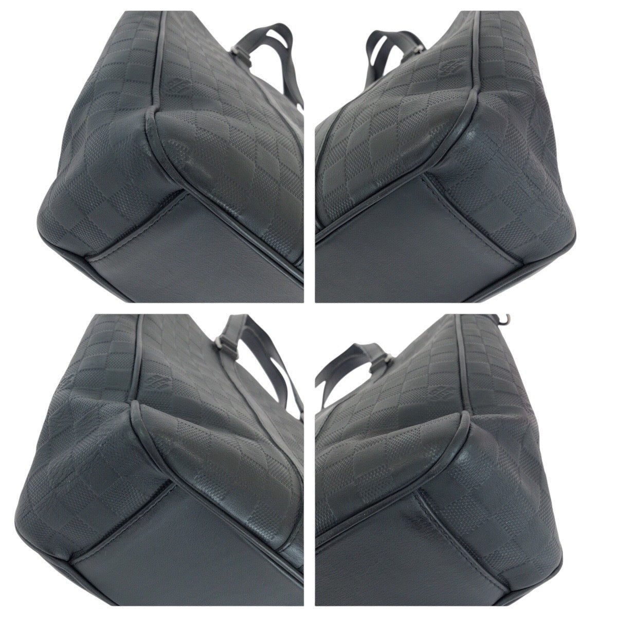 14689
LOUIS VUITTON ルイヴィトン ダミエ アンフィニ タダオ PM ブラック 黒 ガンメタ金具 レザー N41467 ビジネスバッグ トートバッグ  メンズ