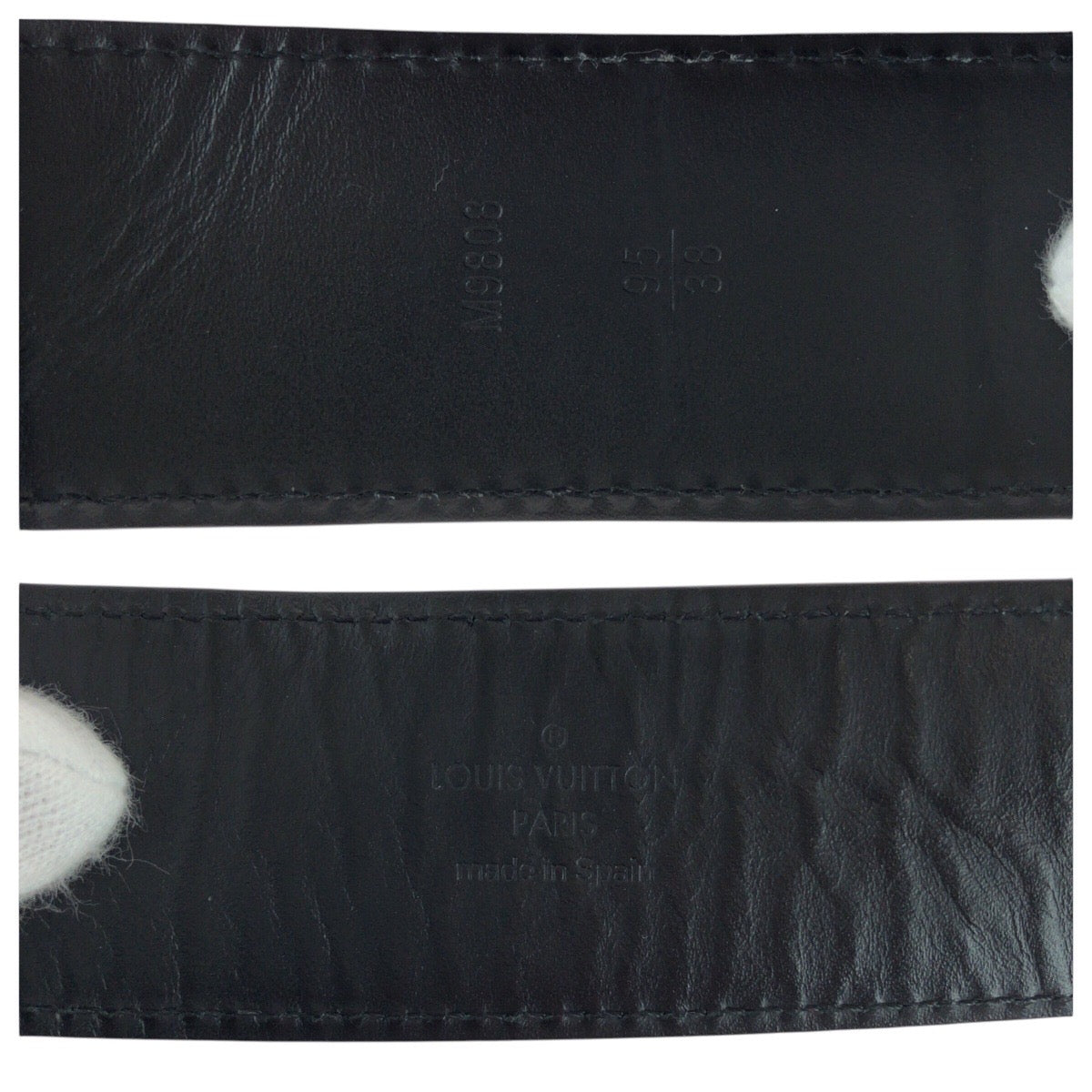 14691
LOUIS VUITTON ルイヴィトン ダミエ グラフィット サンチュール LVロゴ 95cm/38インチ ブラック 黒  PVC M9808 ベルト  メンズ