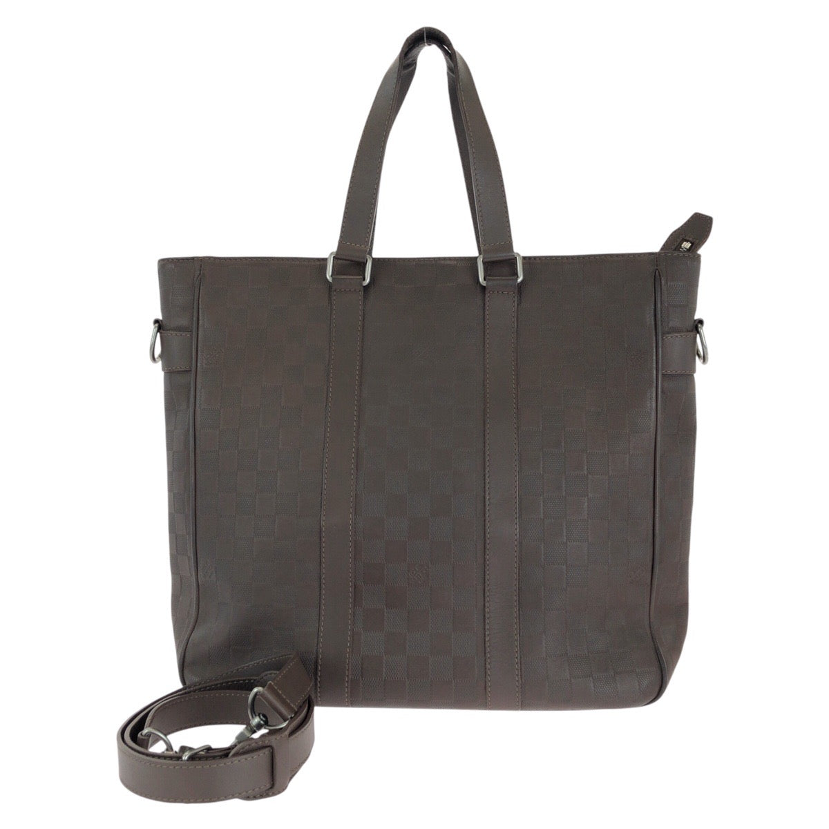 14694
LOUIS VUITTON ルイヴィトン ダミエ アンフィニ ネオ タダオ メテオール ブラウン ガンメタ金具 レザー N41229 ビジネスバッグ トートバッグ ショルダーバッグ 2way  メンズ