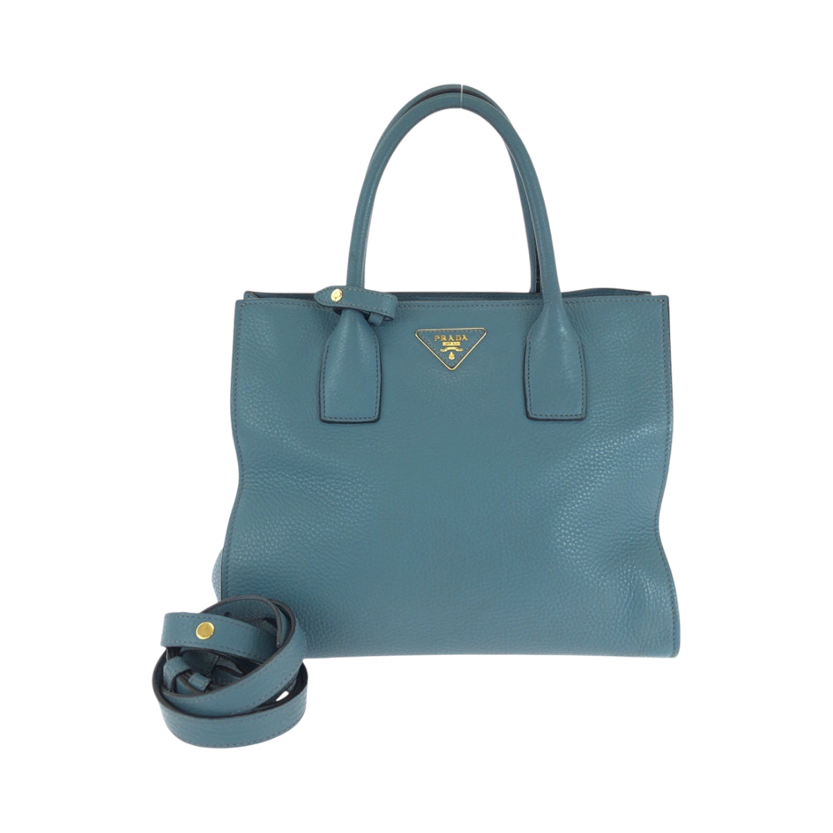 14695
PRADA プラダ ヴィッテロダイノ ブルー ゴールド金具 レザー BN2693 ショルダーバッグ ハンドバッグ 2way  レディース