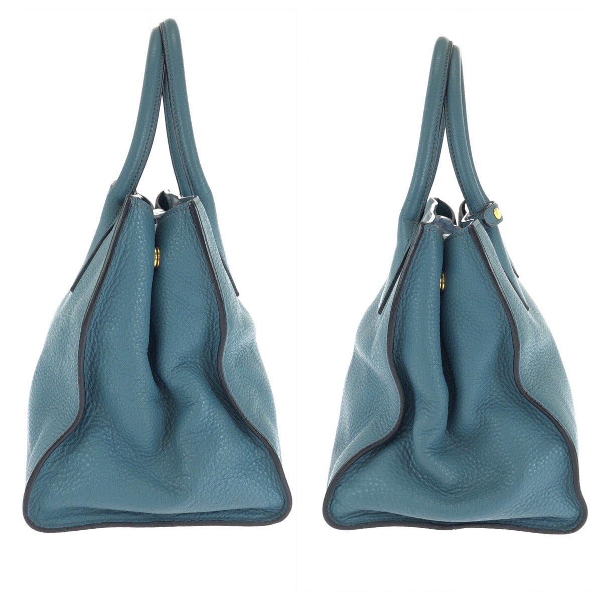 14695
PRADA プラダ ヴィッテロダイノ ブルー ゴールド金具 レザー BN2693 ショルダーバッグ ハンドバッグ 2way  レディース