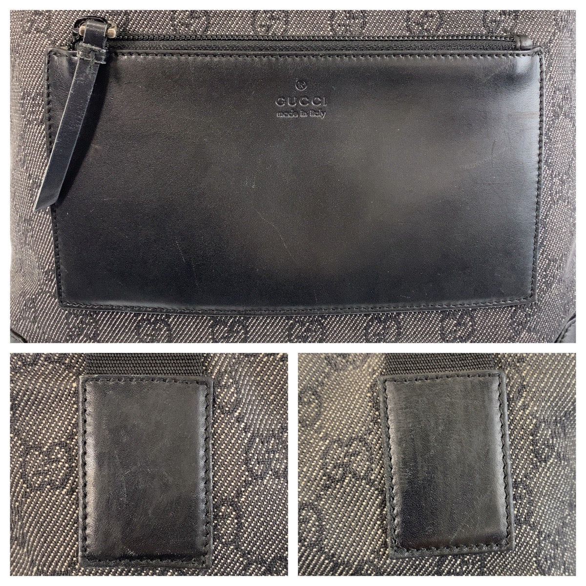 14698
GUCCI グッチ ブラック 黒 GGキャンバス / レザー 28893 トートバッグ ショルダーバッグ  レディース