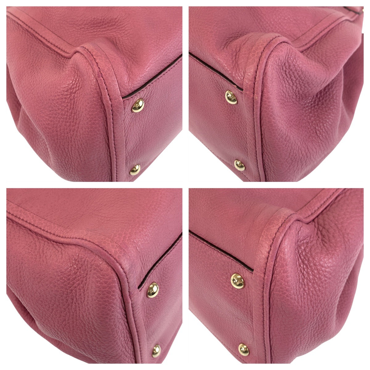 14704
GUCCI グッチ ソーホー インターロッキング ピンク ゴールド金具 レザー 282309 トートバッグ ショルダーバッグ  レディース