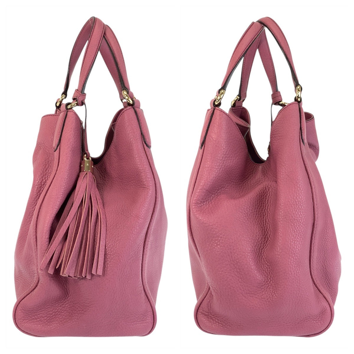 14704
GUCCI グッチ ソーホー インターロッキング ピンク ゴールド金具 レザー 282309 トートバッグ ショルダーバッグ  レディース