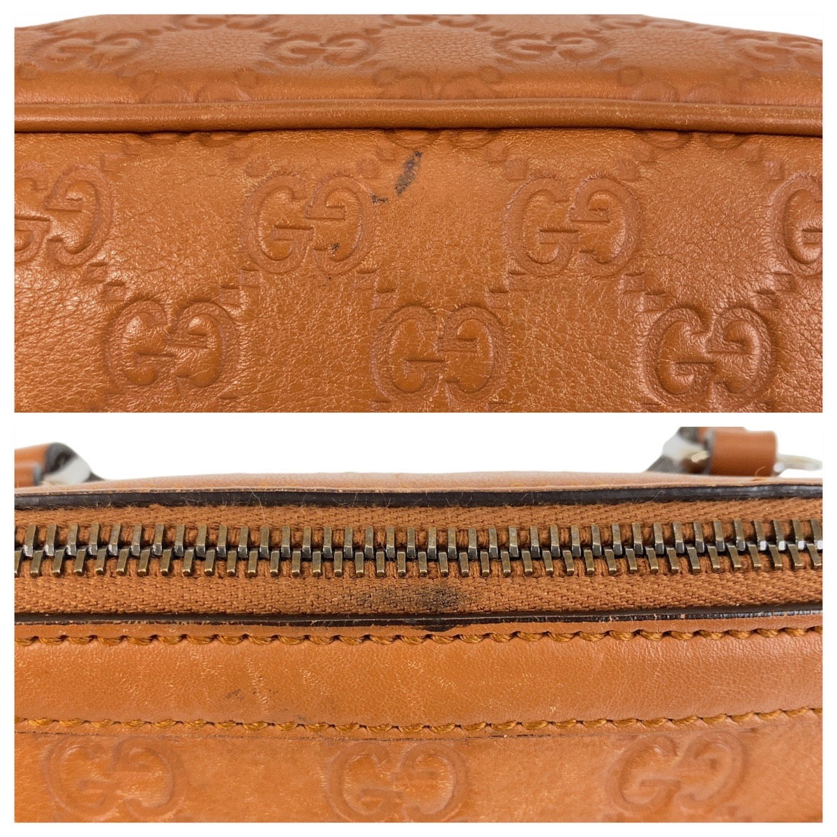 14706
GUCCI グッチ グッチシマ キャメル ブラウン シルバー金具 レザー 341504 ハンドバッグ 斜め掛け ショルダーバッグ 2way  レディース