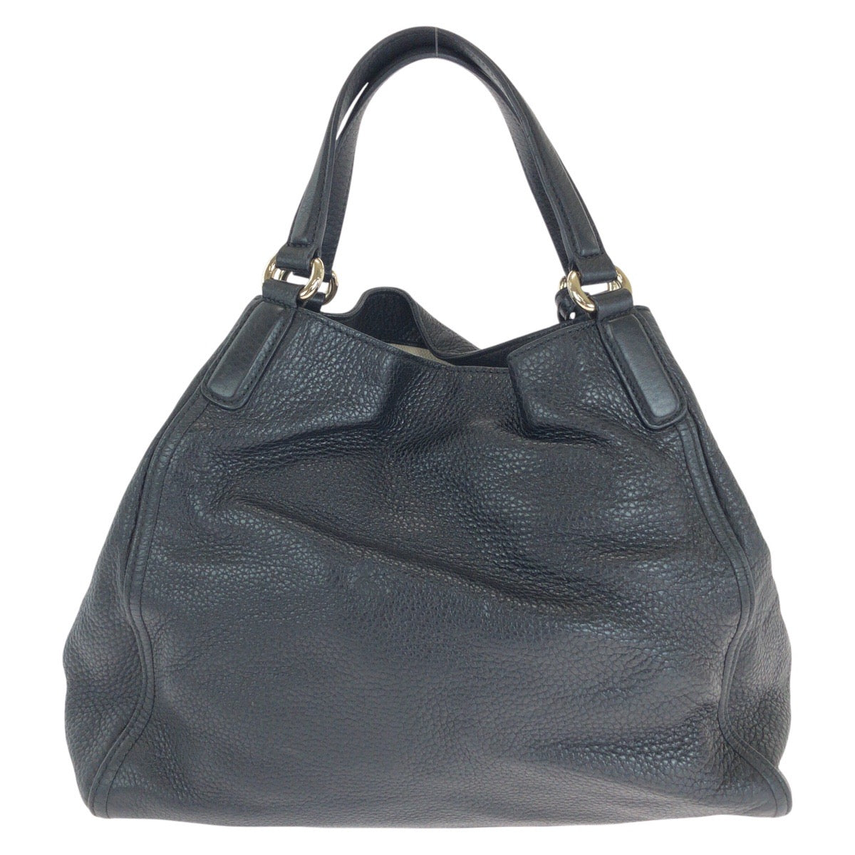 14707
GUCCI グッチ インターロッキング タッセル ソーホー ブラック 黒 ゴールド金具 レザー 282309 トートバッグ ショルダーバッグ  レディース