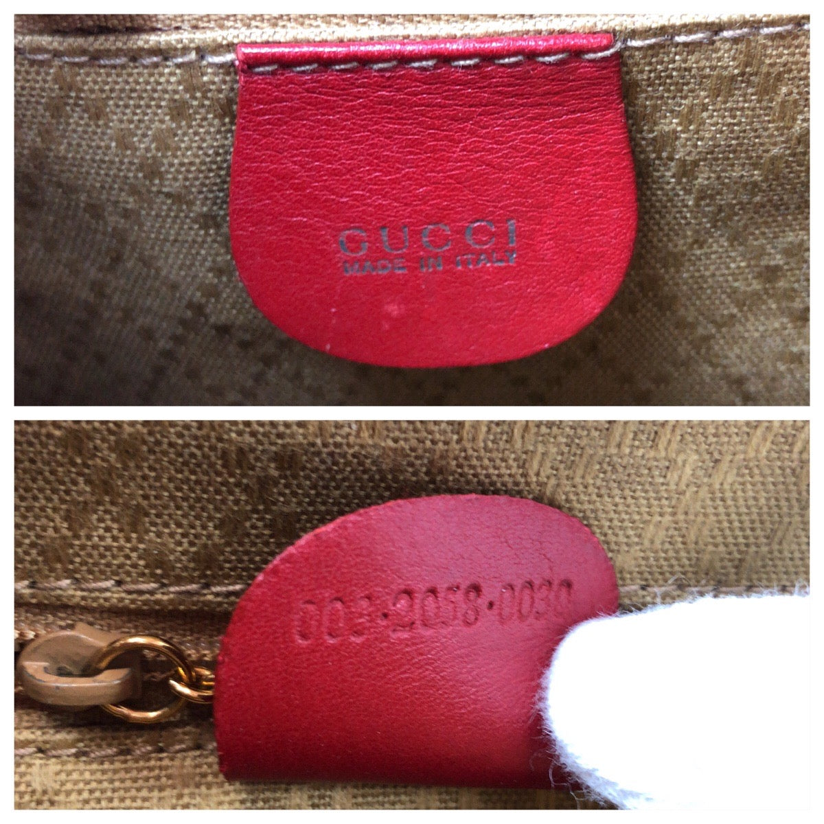 14708
GUCCI グッチ ヴィンテージ バンブー レッド ブラウン ゴールド金具 レザー 003 2058 0080 リュックサック バックパック  レディース AB18