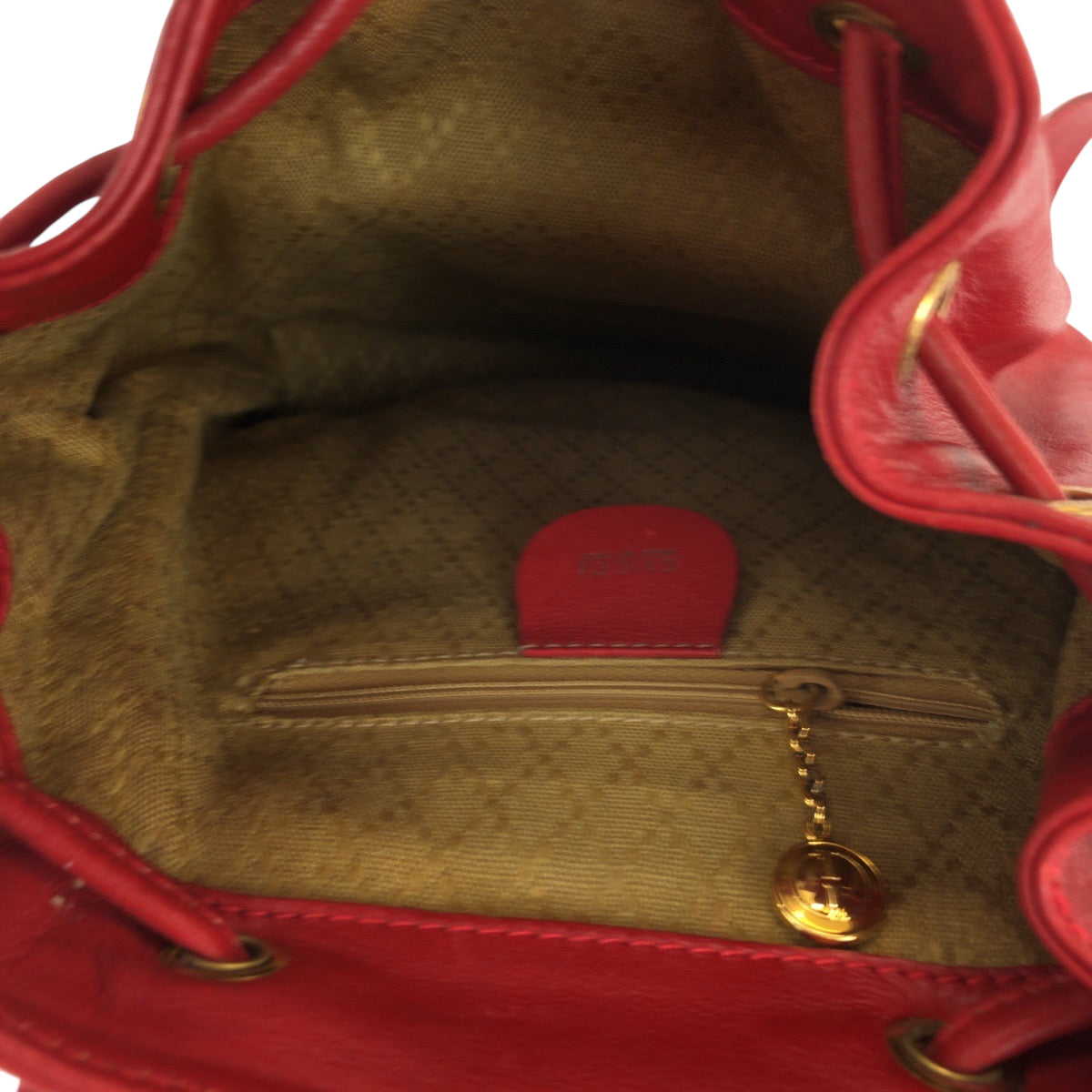14708
GUCCI グッチ ヴィンテージ バンブー レッド ブラウン ゴールド金具 レザー 003 2058 0080 リュックサック バックパック  レディース AB18