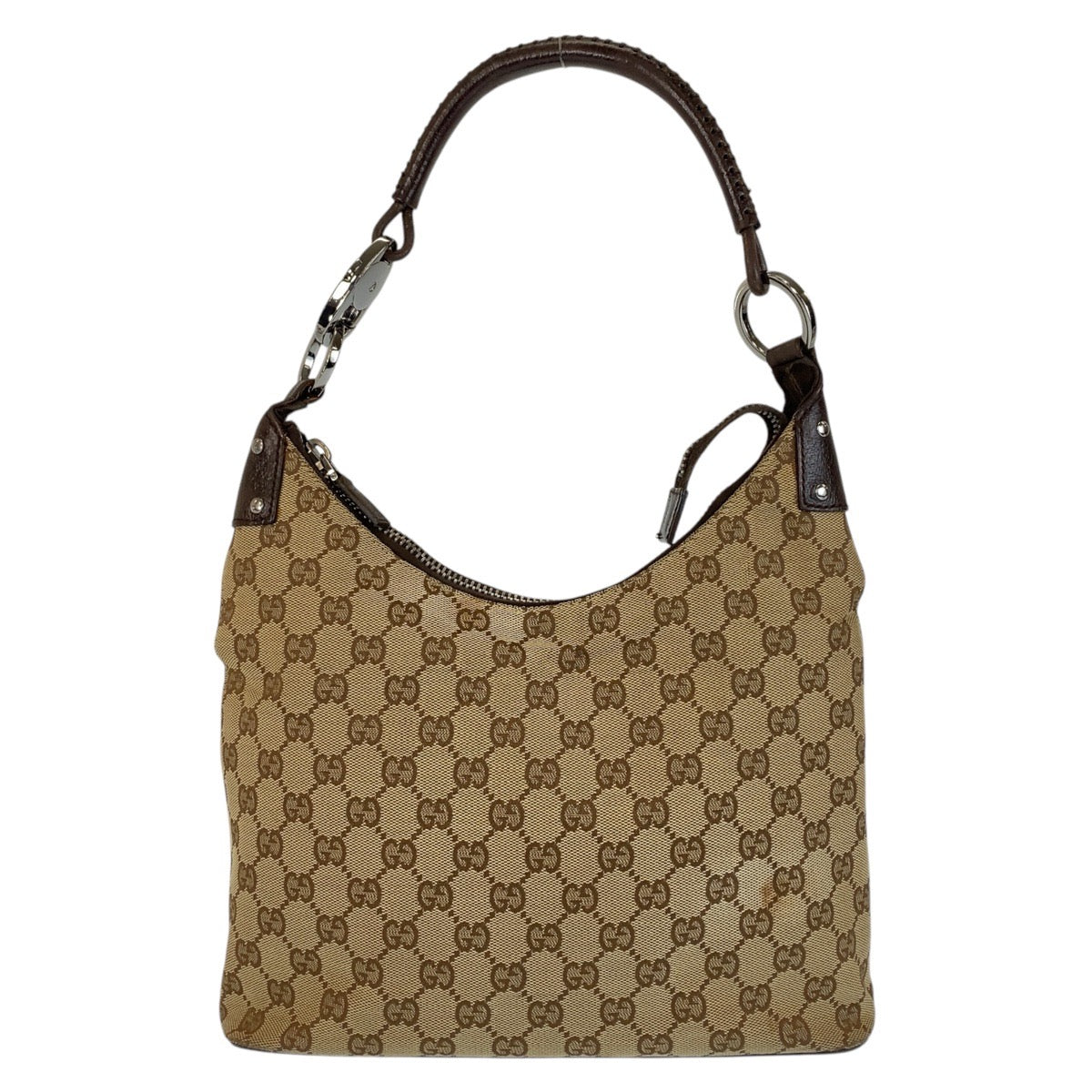 14709
GUCCI グッチ ベージュ ブラウン GGキャンバス / レザー 115003 ショルダーバッグ  レディース