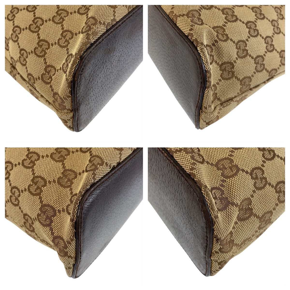 14709
GUCCI グッチ ベージュ ブラウン GGキャンバス / レザー 115003 ショルダーバッグ  レディース