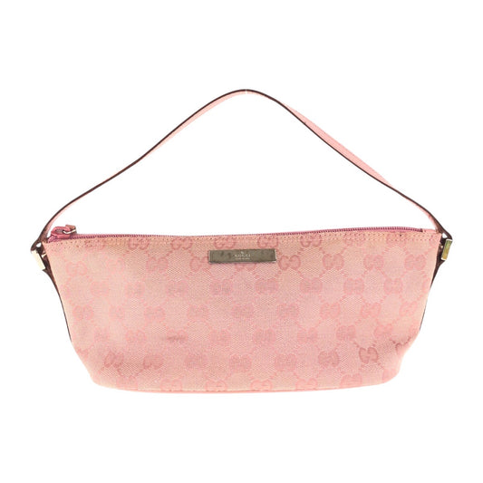 14719
GUCCI グッチ ピンク シルバー金具 GGキャンバス 039 1103 ハンドバッグ アクセサリーポーチ  レディース