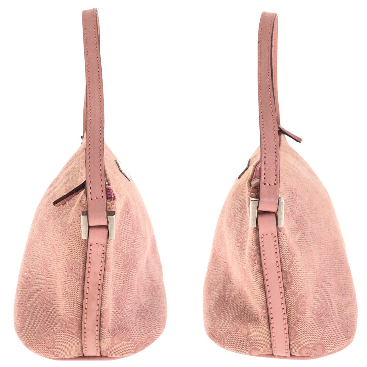 14719
GUCCI グッチ ピンク シルバー金具 GGキャンバス 039 1103 ハンドバッグ アクセサリーポーチ  レディース