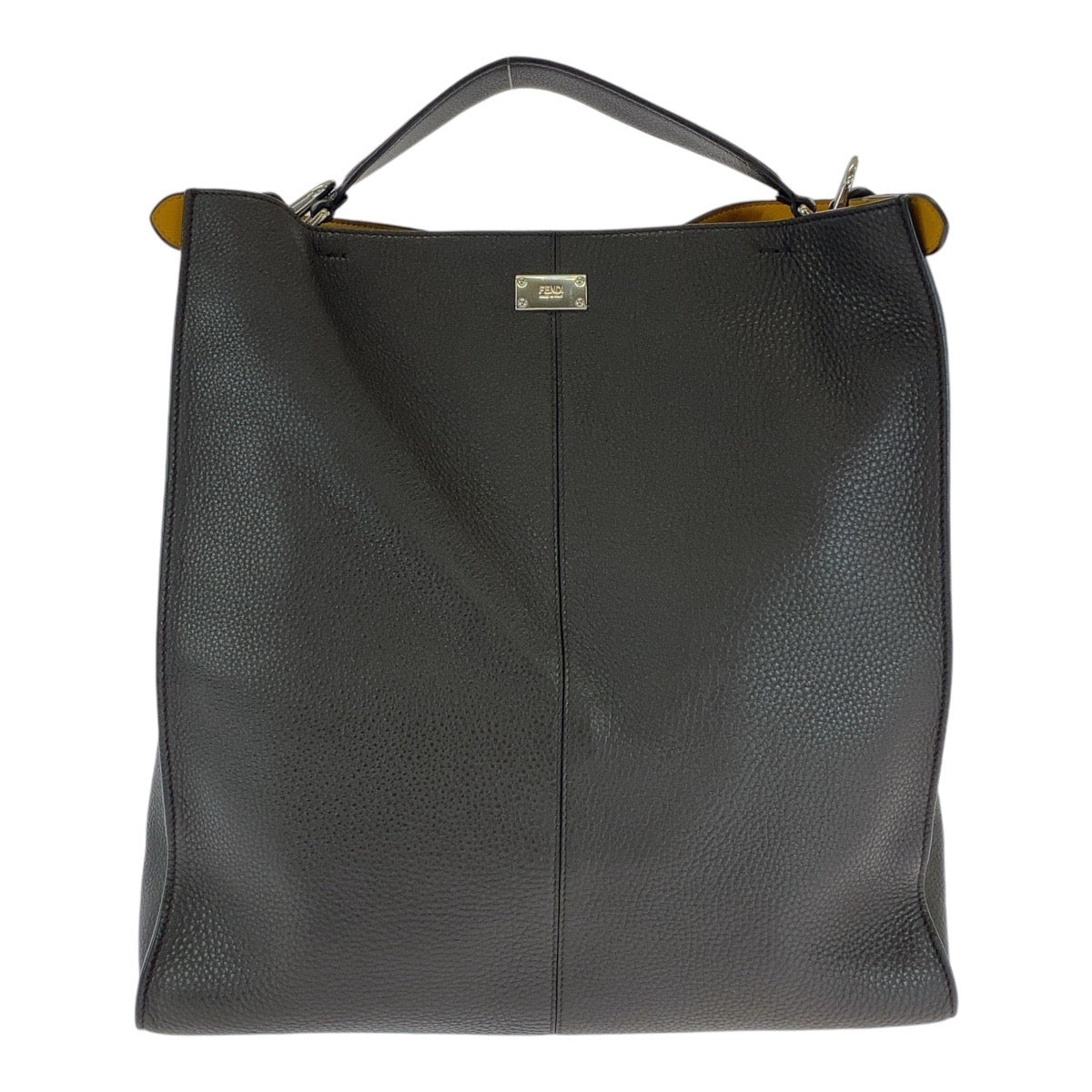 14721
FENDI フェンディ ピーカブー エックスライト フィット ブラウン シルバー金具 レザー ビジネスバッグ  ブリーフケース  メンズ